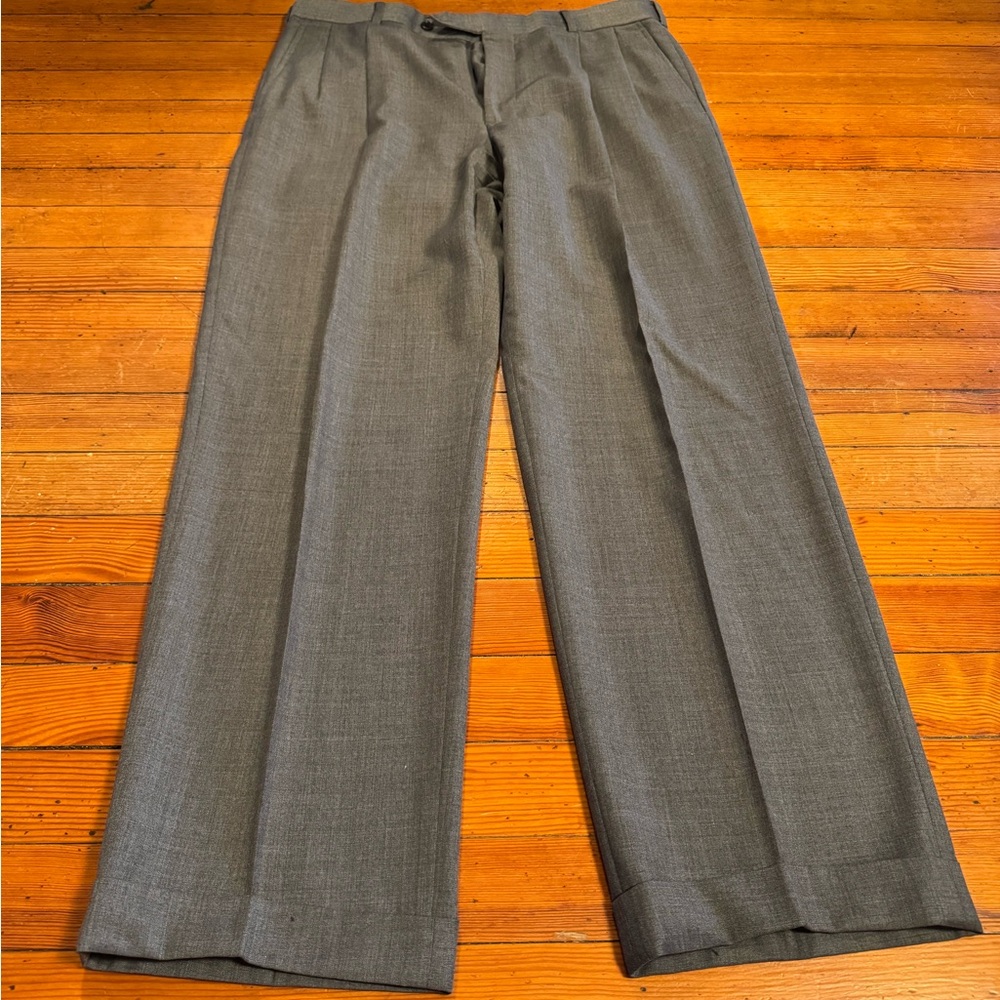 Brooks Brothers Custom Tailored Double Pleated Wool Dress Pants